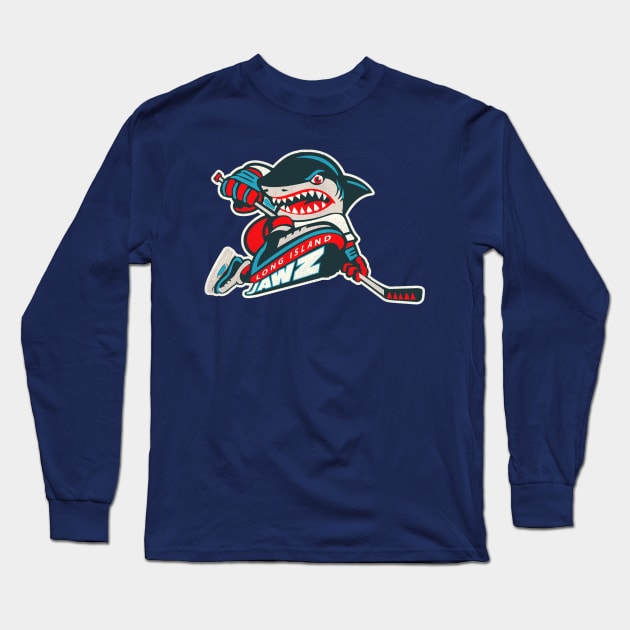 Defunct Long Island Jawz Roller Hockey Long Sleeve T-Shirt by Defunctland